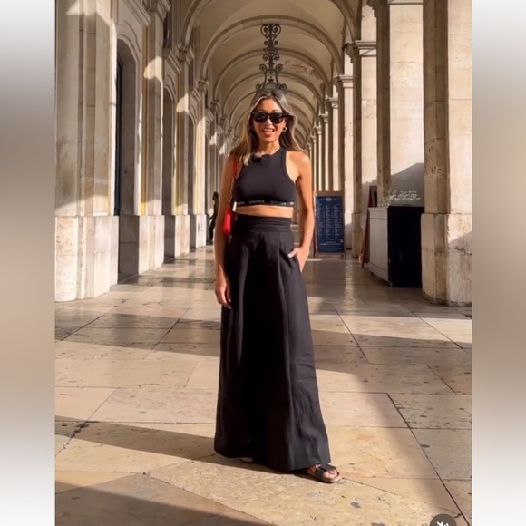 Dissh Aje Tate Linen Wide Leg Trousers - Picture 2 of 7